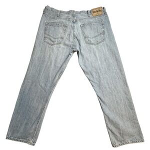 Hilfiger Brand Denim Relaxed Straight Jeans Mens 38x30 Light Wash Blue Y2K